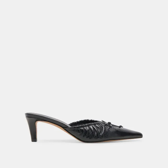 Dolce Vita Kairi Mid Heels Midnight Crinkle Patent Women Heels