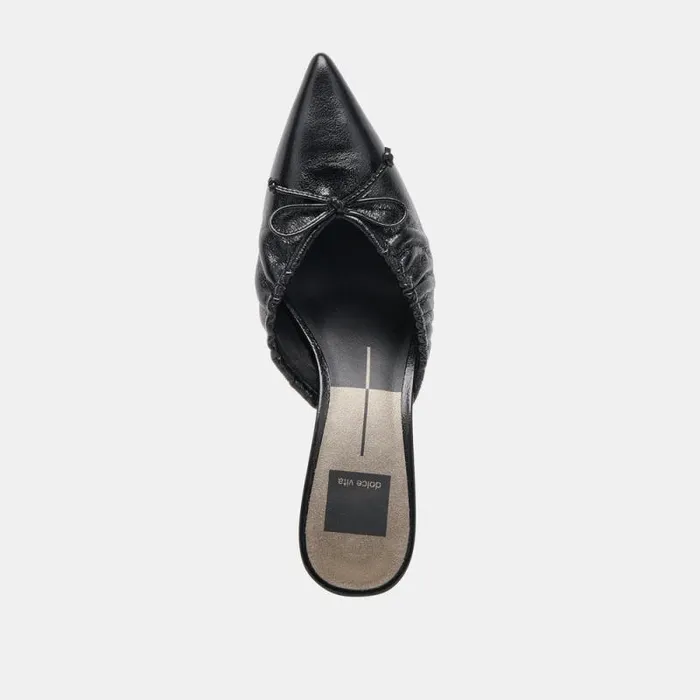 Dolce Vita Kairi Mid Heels Midnight Crinkle Patent Women Heels