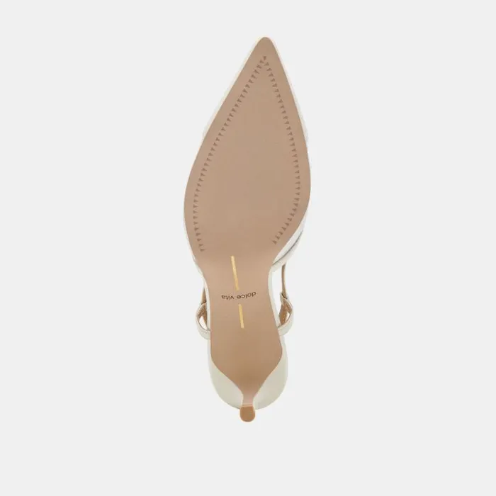 Dolce Vita Kandi Heels White Mesh Women Heels