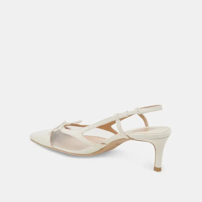 Dolce Vita Kandi Heels White Mesh Women Heels