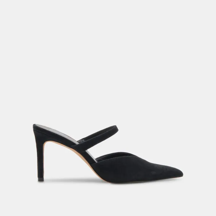 Dolce Vita Kanika Heels Onyx Suede Women Heels