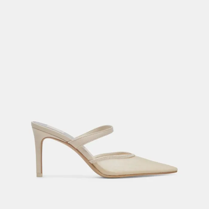Dolce Vita Katik Heels Ivory Mesh Women Heels