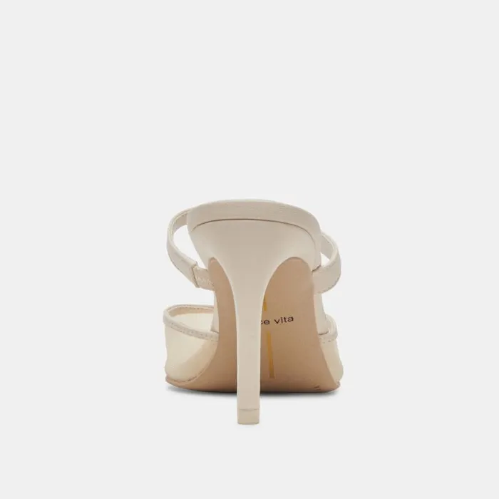 Dolce Vita Katik Heels Ivory Mesh Women Heels