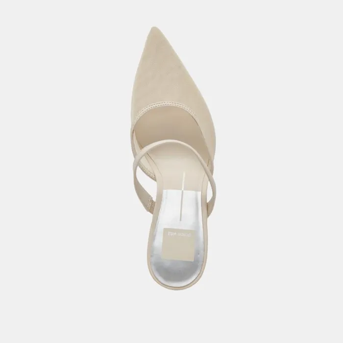 Dolce Vita Katik Heels Ivory Mesh Women Heels