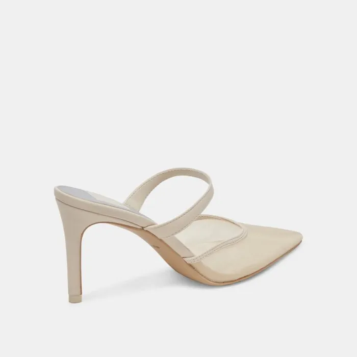 Dolce Vita Katik Heels Ivory Mesh Women Heels