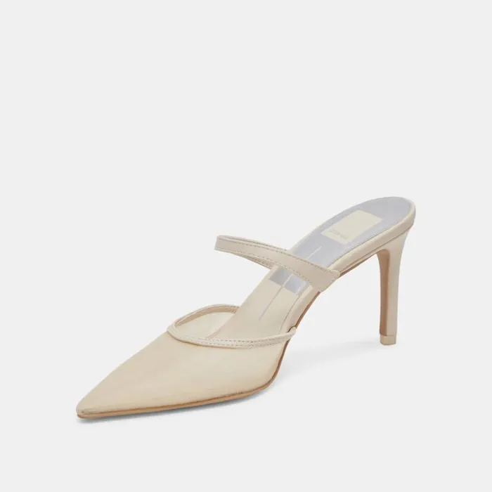Dolce Vita Katik Heels Ivory Mesh Women Heels