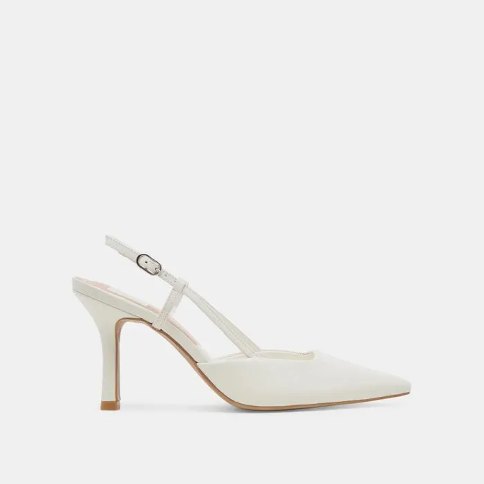 Dolce Vita Kim Heels White Leather Women Heels
