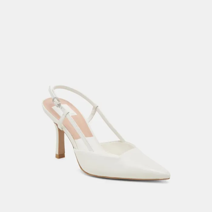 Dolce Vita Kim Heels White Leather Women Heels