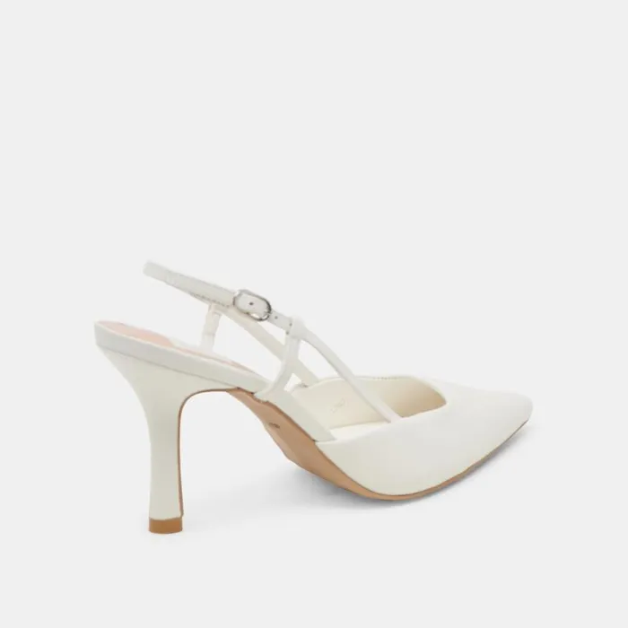 Dolce Vita Kim Heels White Leather Women Heels