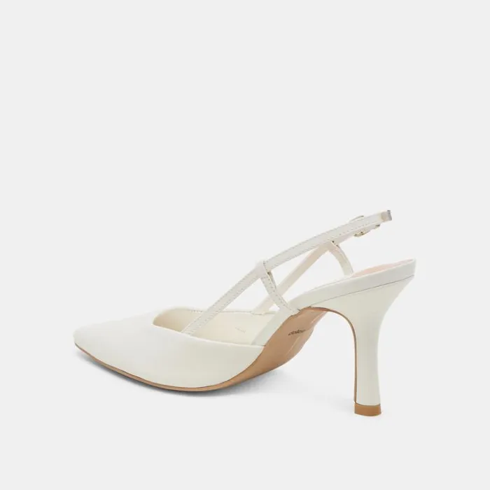 Dolce Vita Kim Heels White Leather Women Heels