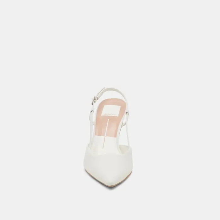 Dolce Vita Kim Heels White Leather Women Heels