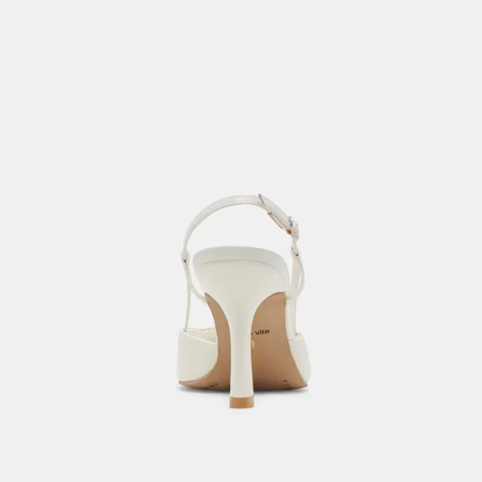Dolce Vita Kim Heels White Leather Women Heels