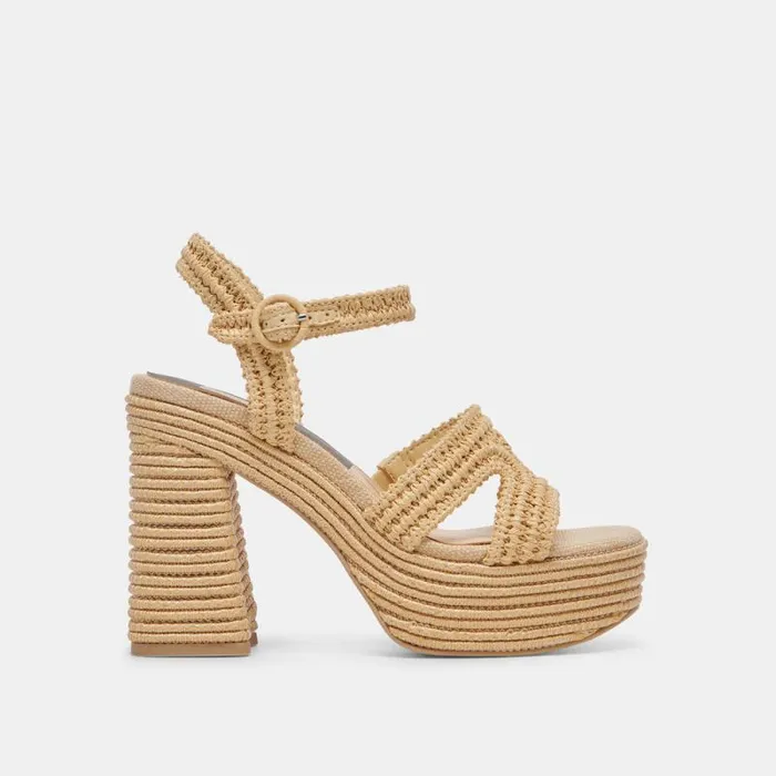 Dolce Vita Lacye Heels Natural Woven Women Heels