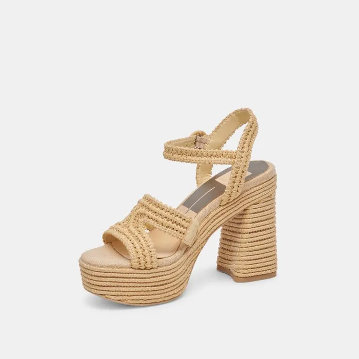 Dolce Vita Lacye Heels Natural Woven Women Heels
