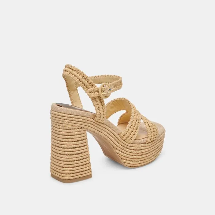 Dolce Vita Lacye Heels Natural Woven Women Heels
