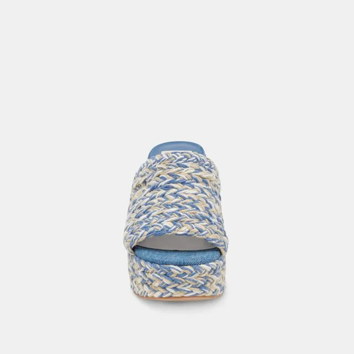 Dolce Vita Lady Heels Blue Multi Woven Women Heels