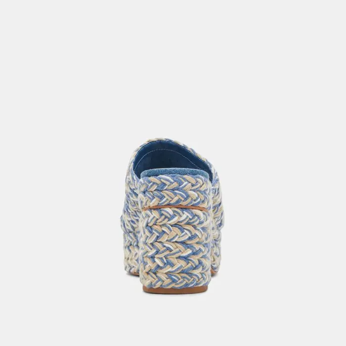 Dolce Vita Lady Heels Blue Multi Woven Women Heels