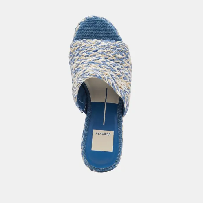 Dolce Vita Lady Heels Blue Multi Woven Women Heels