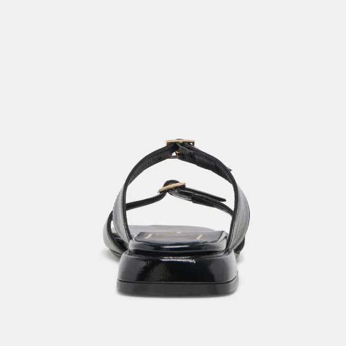 Dolce Vita Lavern Sandals Midnight Crinkle Patent Women Sandals