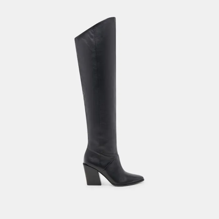 Dolce Vita Lupin Boots Black Leather Women Boots and Booties