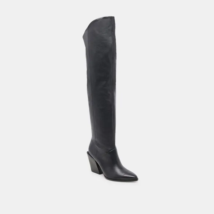 Dolce Vita Lupin Boots Black Leather Women Boots and Booties