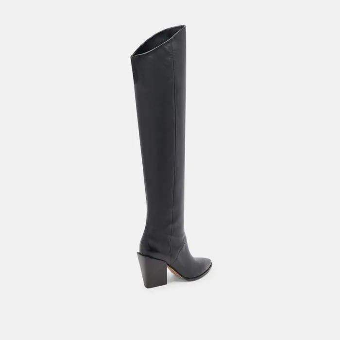 Dolce Vita Lupin Boots Black Leather Women Boots and Booties