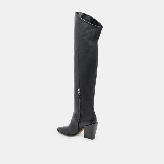 Dolce Vita Lupin Boots Black Leather Women Boots and Booties