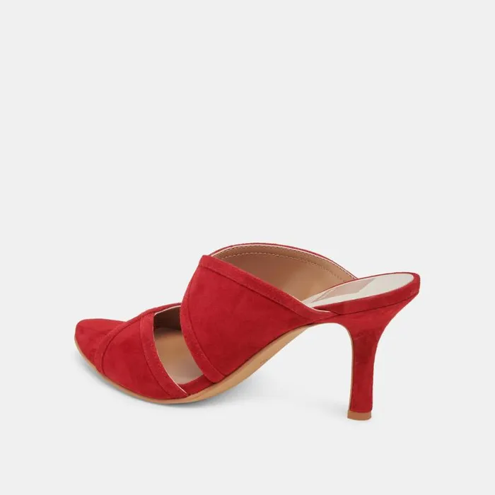 Dolce Vita Mandel Heels Crimson Suede Women Heels
