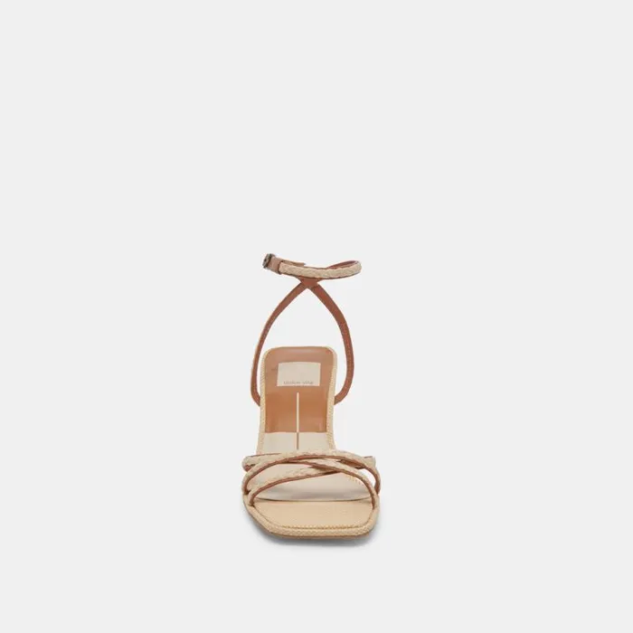 Dolce Vita Manji Braid Heels Brown Natural Jute Women Heels