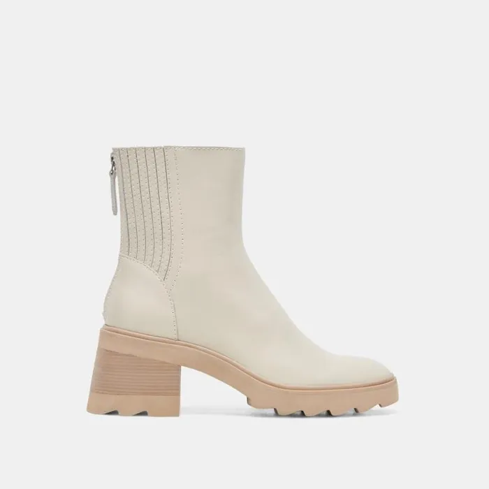 Dolce Vita Martey H2O Boots Ivory Leather Women Boots and Booties