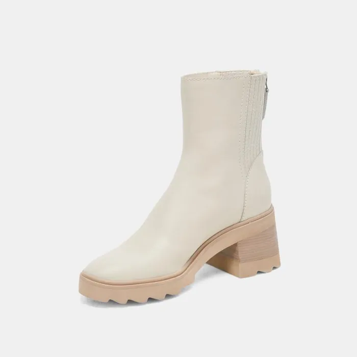 Dolce Vita Martey H2O Boots Ivory Leather Women Boots and Booties