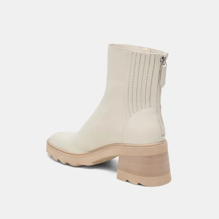 Dolce Vita Martey H2O Boots Ivory Leather Women Boots and Booties