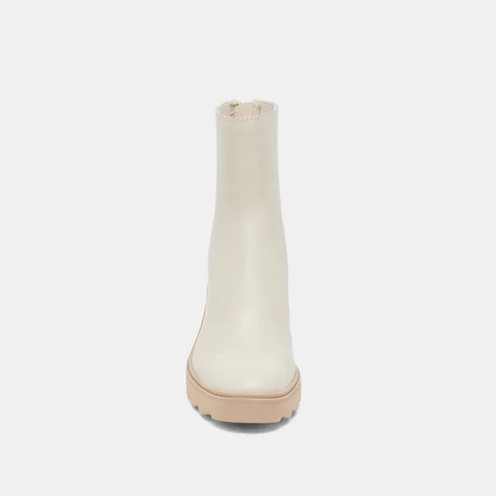 Dolce Vita Martey H2O Boots Ivory Leather Women Boots and Booties
