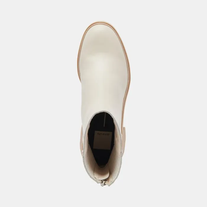 Dolce Vita Martey H2O Boots Ivory Leather Women Boots and Booties