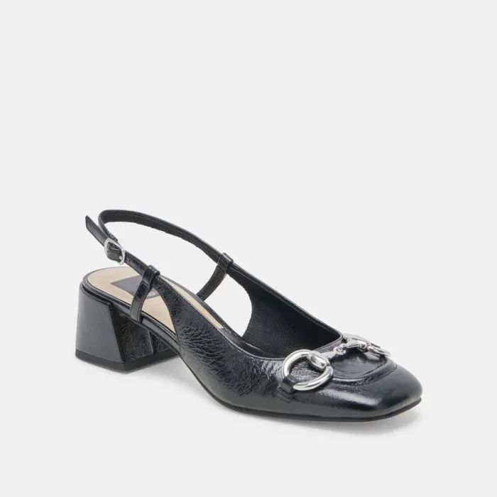 Dolce Vita Melli Heels Midnight Crinkle Patent Women Heels