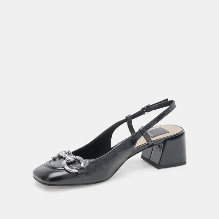 Dolce Vita Melli Heels Midnight Crinkle Patent Women Heels