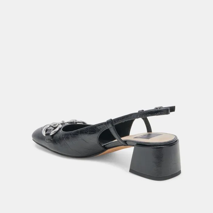 Dolce Vita Melli Heels Midnight Crinkle Patent Women Heels