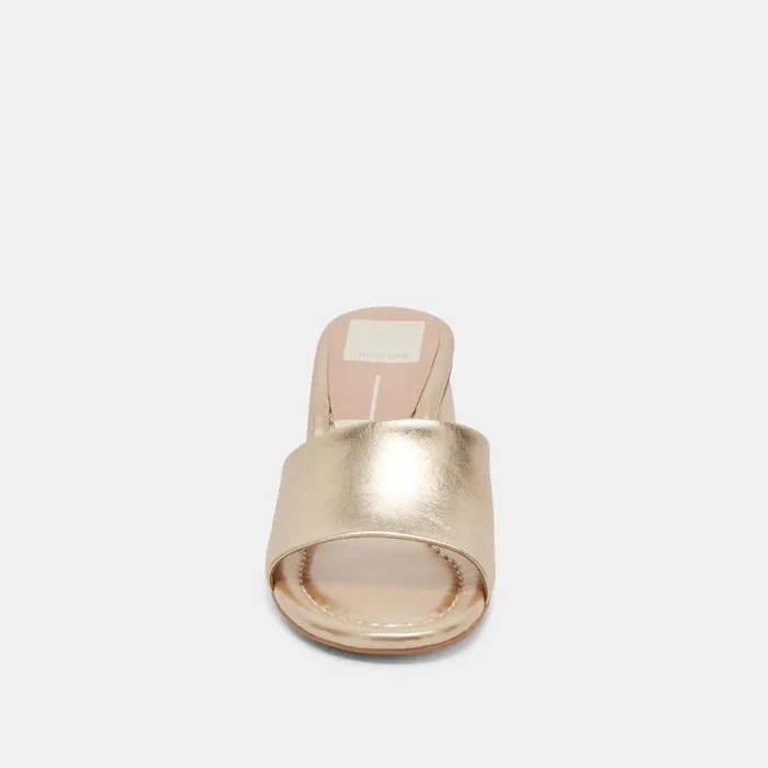 Dolce Vita Minny Dress Heels Rose Gold Metallic Leather Women Heels