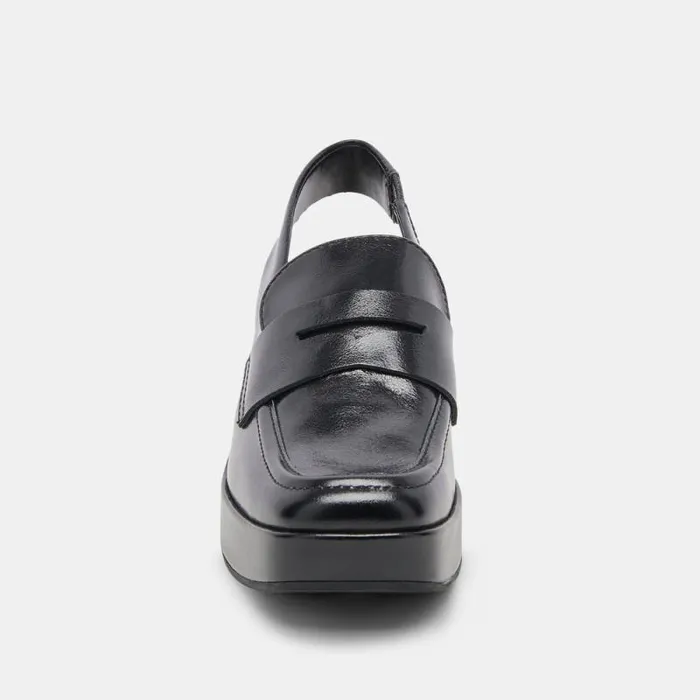 Dolce Vita Nada Loafers Midnight Crinkle Patent Women Wedges