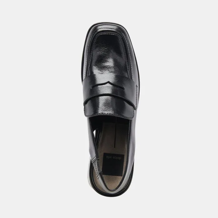 Dolce Vita Nada Loafers Midnight Crinkle Patent Women Wedges
