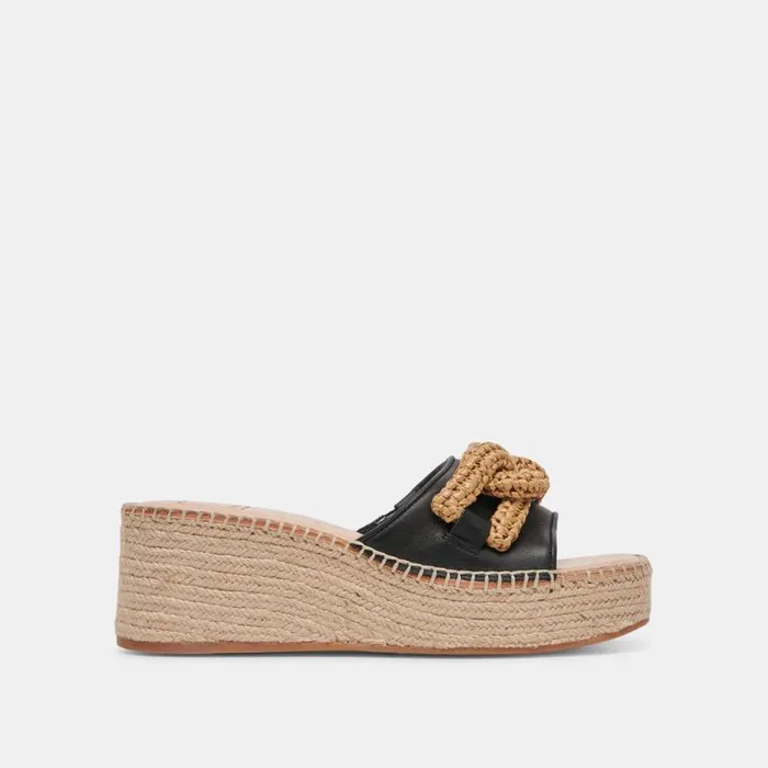 Dolce Vita Narnia Sandals Black Leather Women Sandals