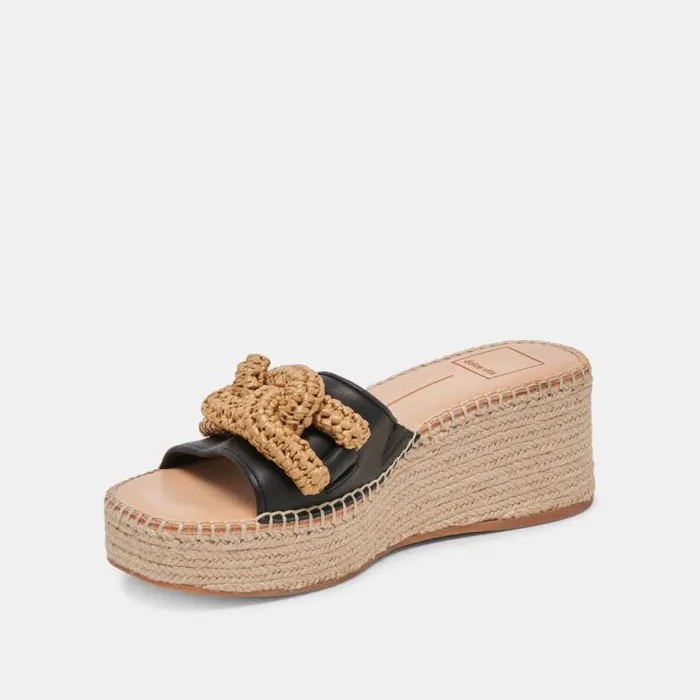 Dolce Vita Narnia Sandals Black Leather Women Sandals