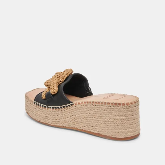 Dolce Vita Narnia Sandals Black Leather Women Sandals