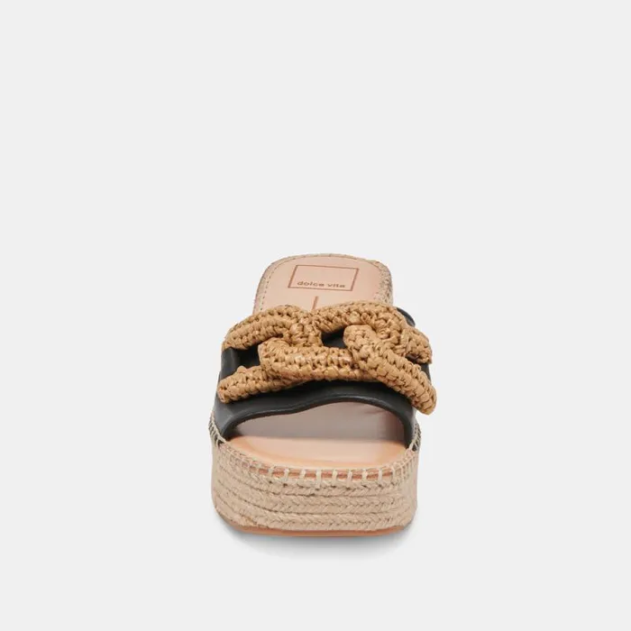 Dolce Vita Narnia Sandals Black Leather Women Sandals