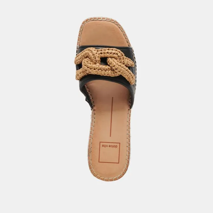 Dolce Vita Narnia Sandals Black Leather Women Sandals