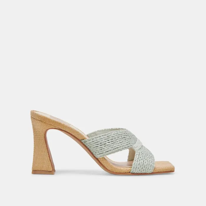 Dolce Vita Nitro Heels Mint Raffia Women Heels