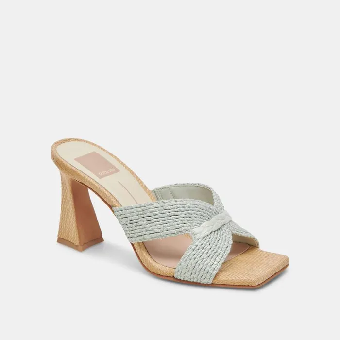 Dolce Vita Nitro Heels Mint Raffia Women Heels
