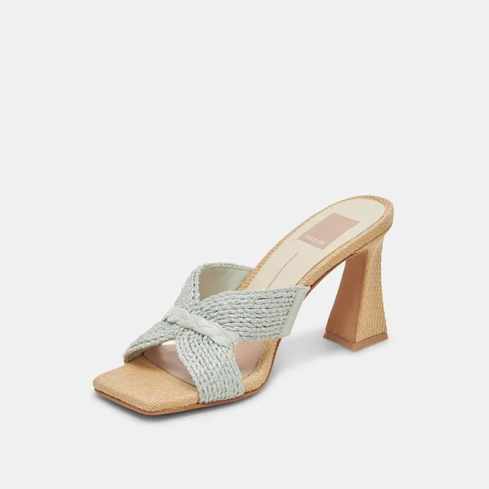 Dolce Vita Nitro Heels Mint Raffia Women Heels