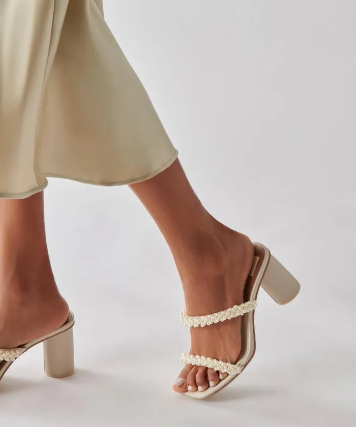 Dolce Vita Noel Heels Vanilla Pearls Women Heels