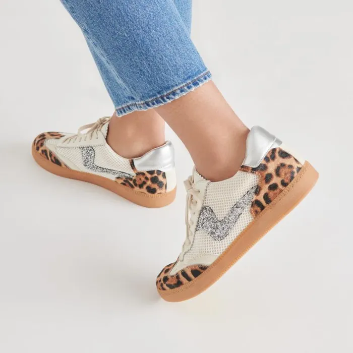 Dolce Vita Notice Sneakers Leopard Multi Calf Hair Women Sneakers
